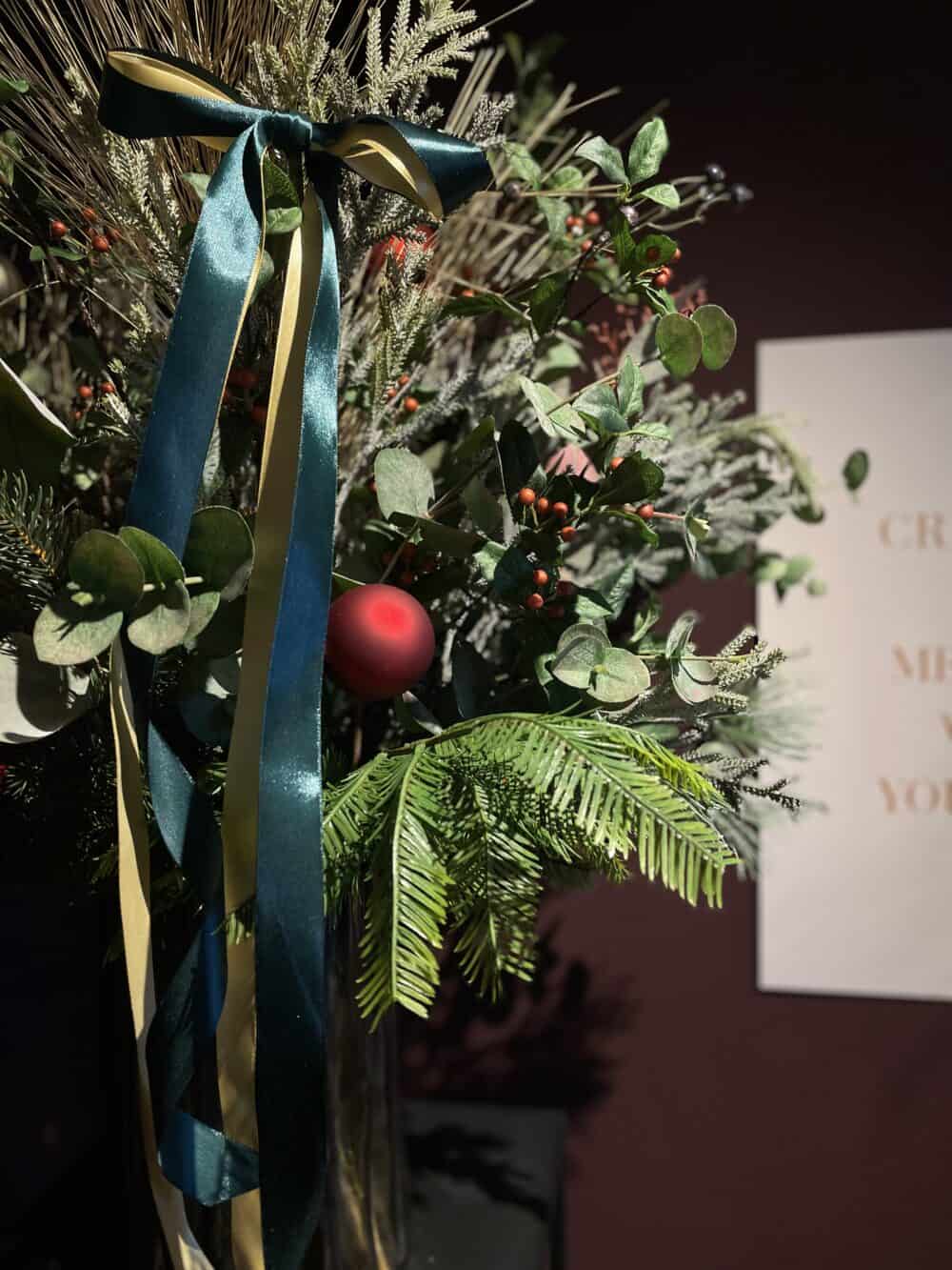 zijden kerstboeket Siganature christmas