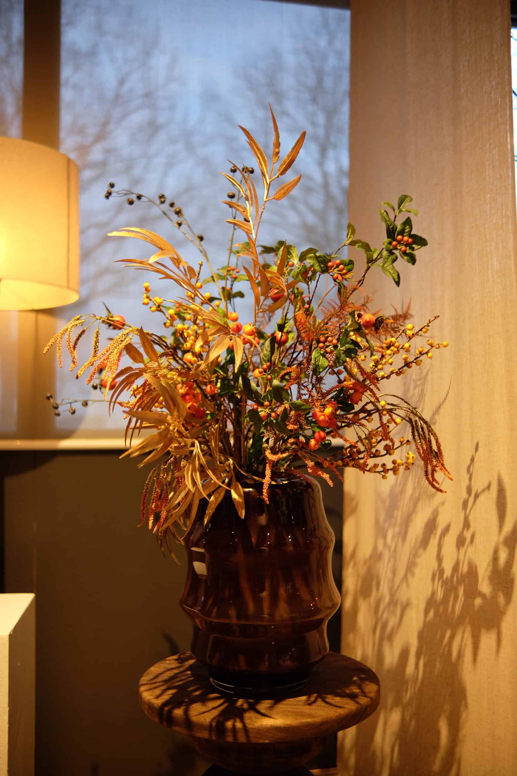 Luxe Zijden kerstboeket Berry Chique Luxe Zijden kerstboeket Berry Chique