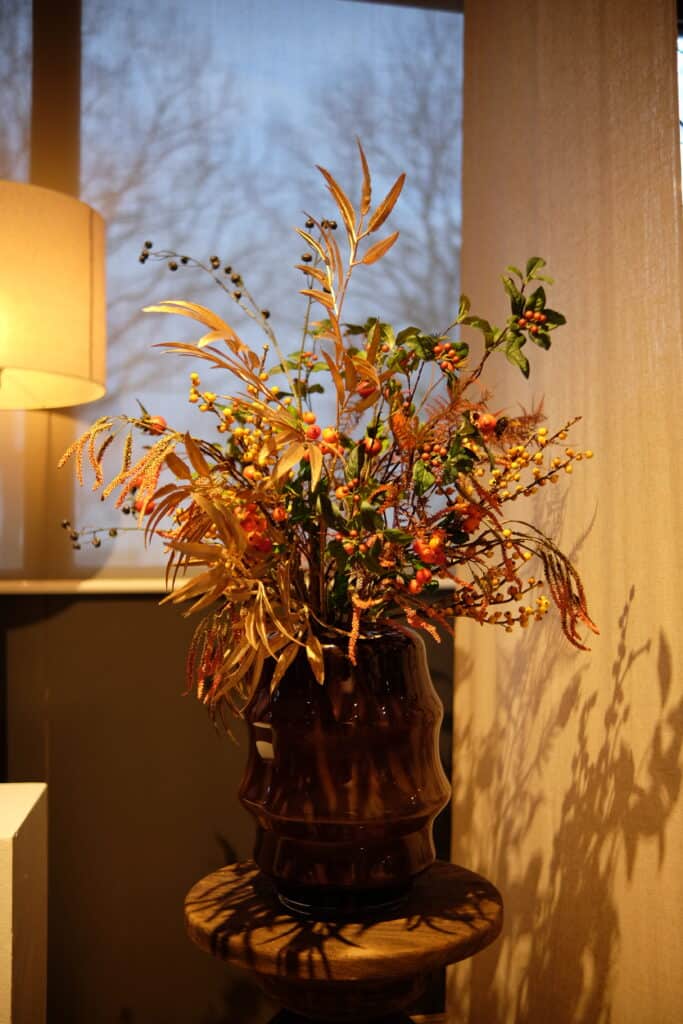 Luxe Zijden kerstboeket Berry Chique