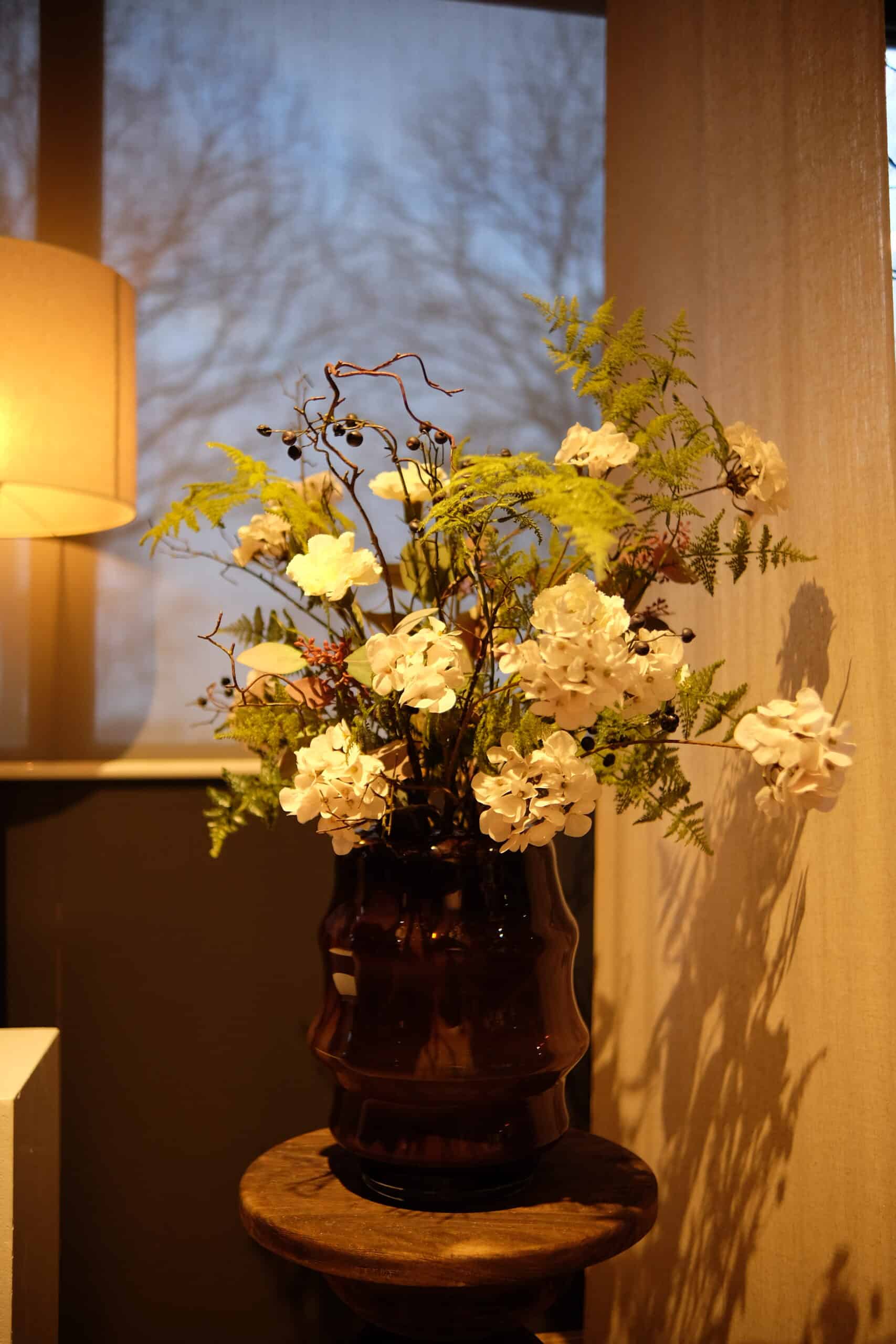 Luxe Zijden kerstboeket White Christmas Luxe Zijden kerstboeket White Christmas