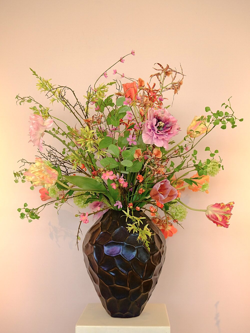 Kunst tulpenboeket Sophie's choice Violet