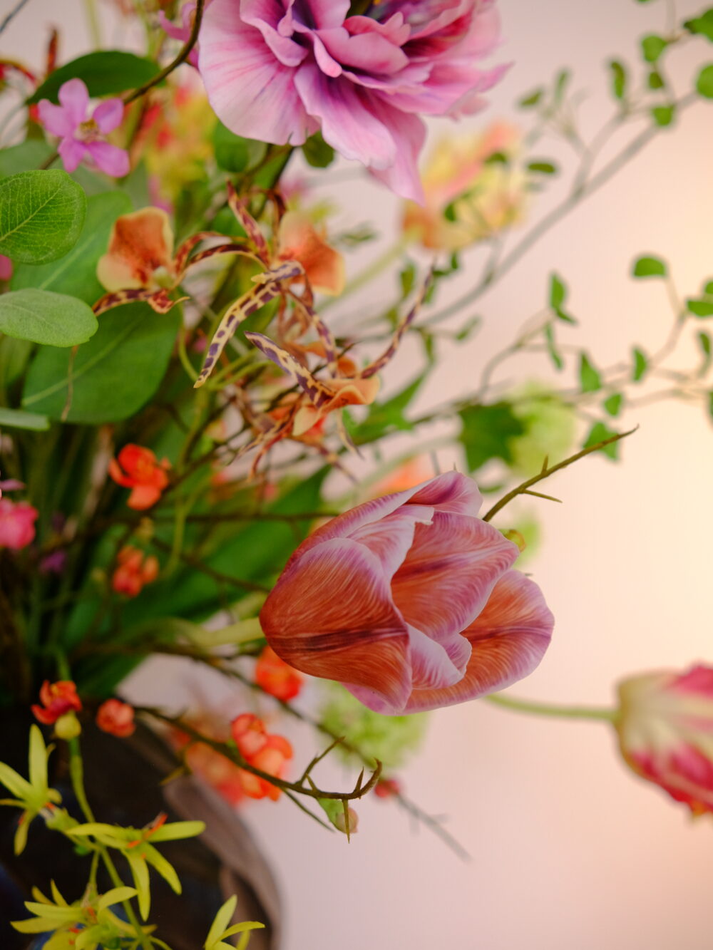 Kunst tulpenboeket Sophie's choice Violet