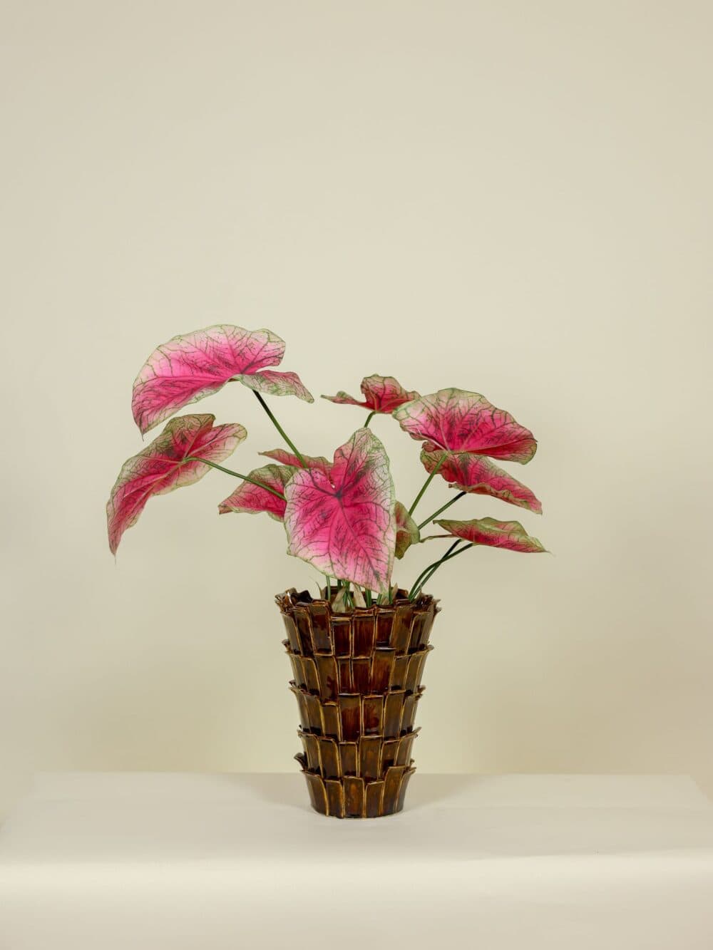 Caladium kunstplant in pot 61 cm