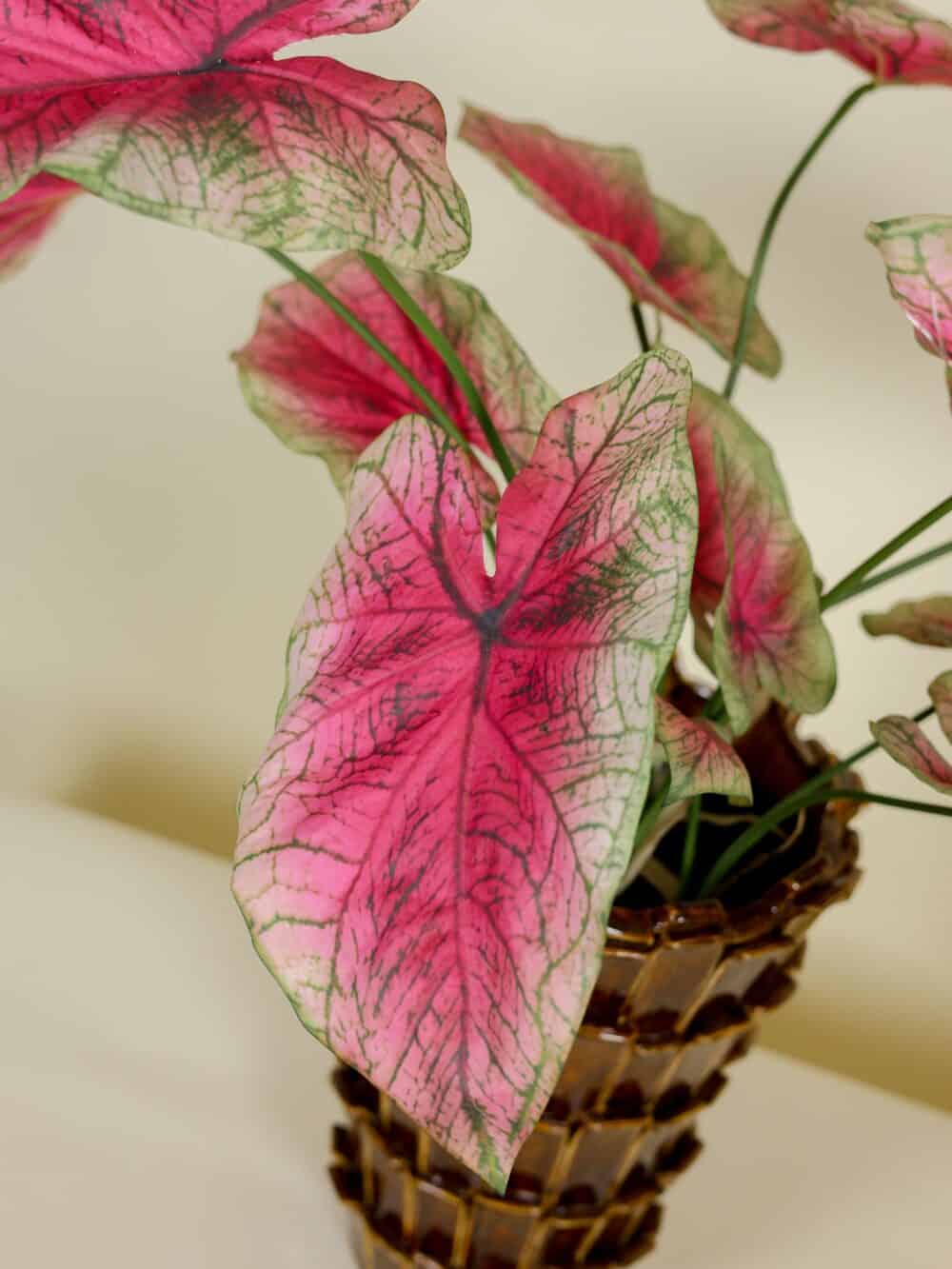 Caladium kunstplant in pot 61 cm