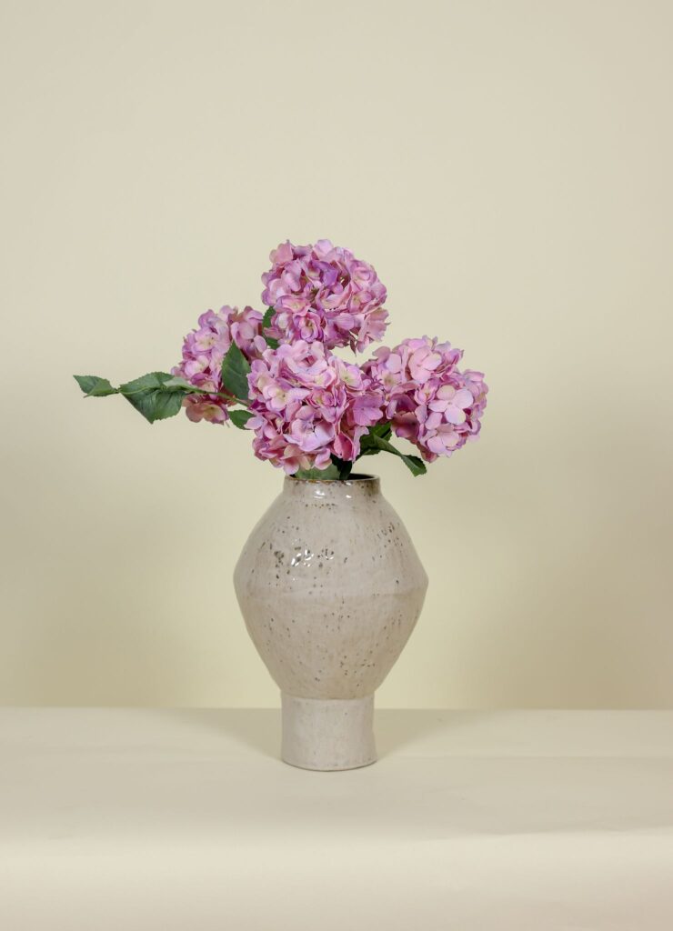 zijden boeket Hortensia paars