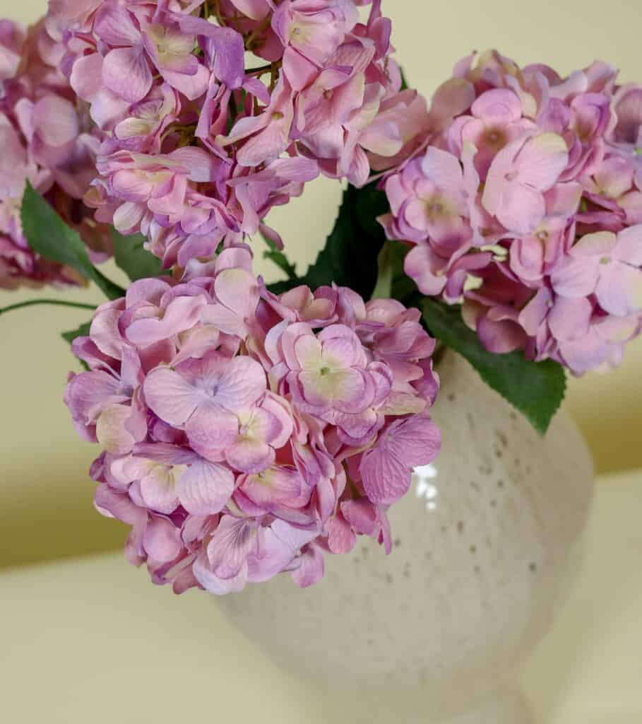 zijden boeket Hortensia paars