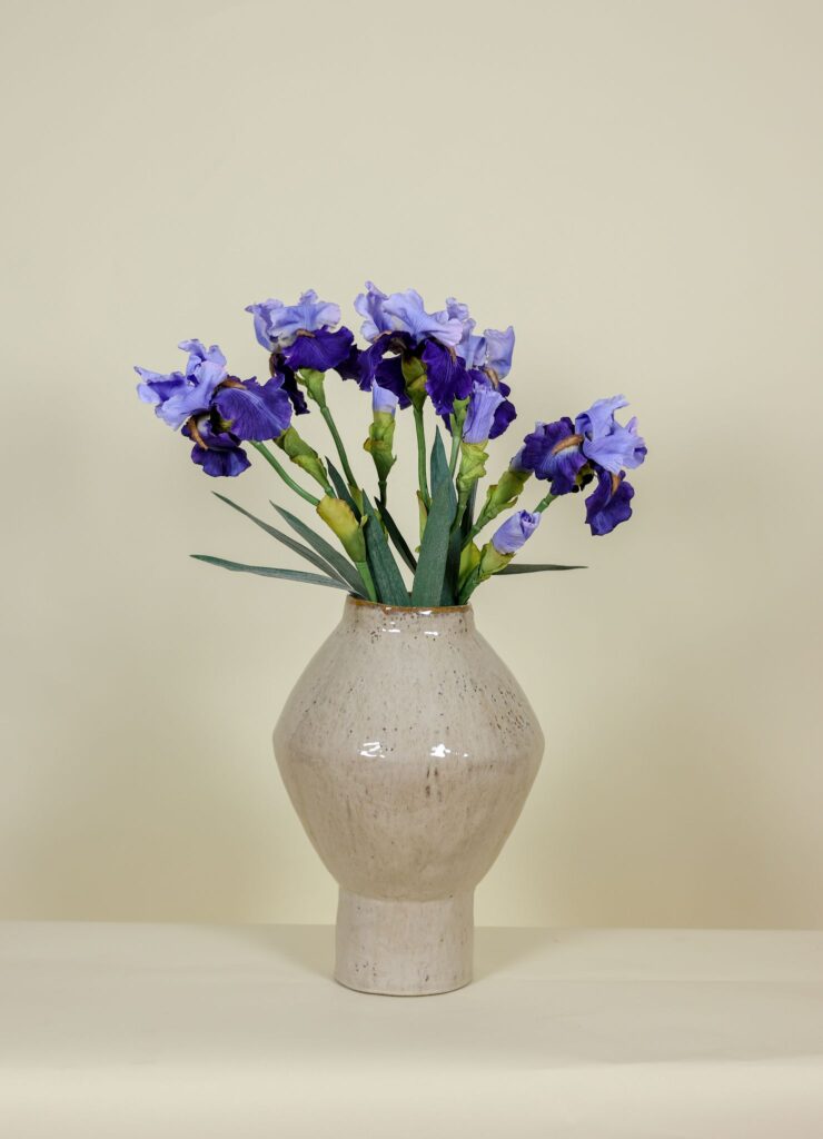 Zijden boeket Iris paars