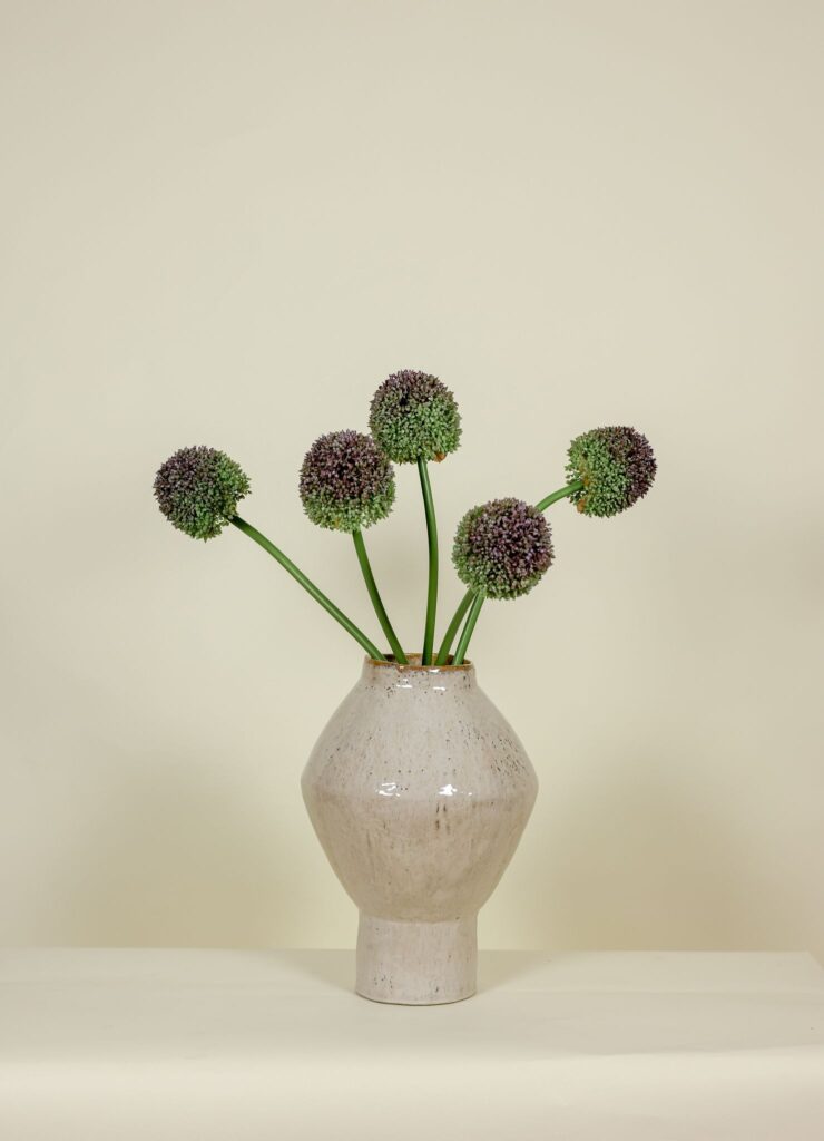 Zijden boeket Allium paars