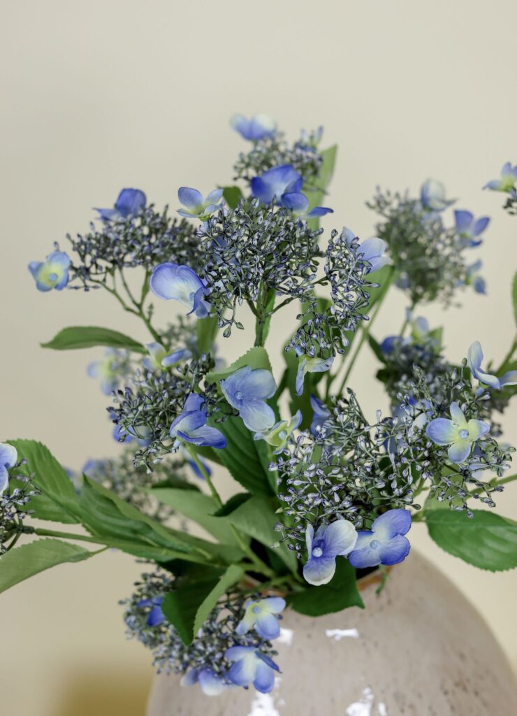 Zijden boeket Hortensia blauw