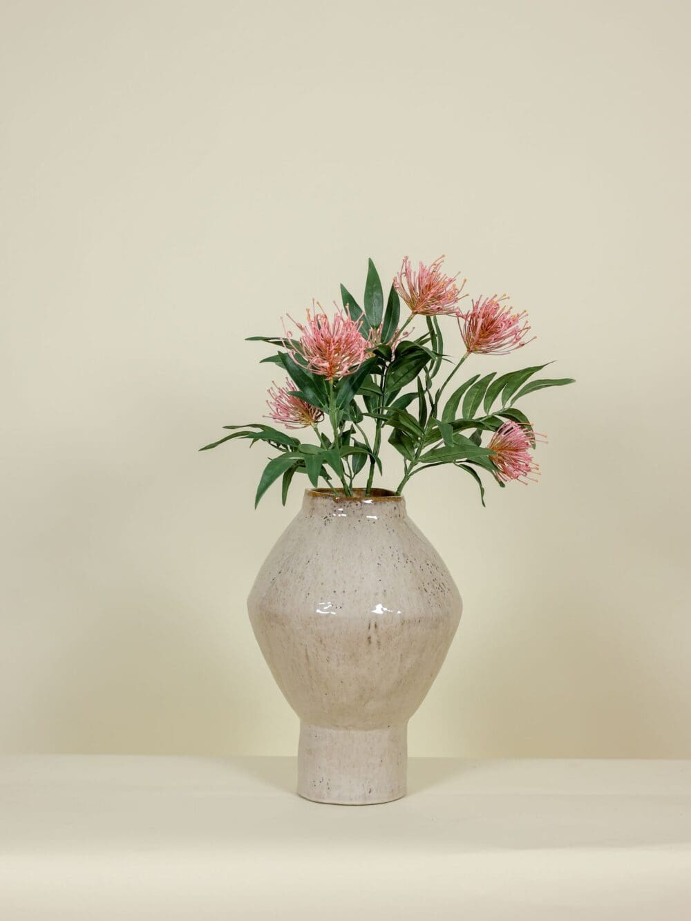 Zijden boeket Zilvereik roze