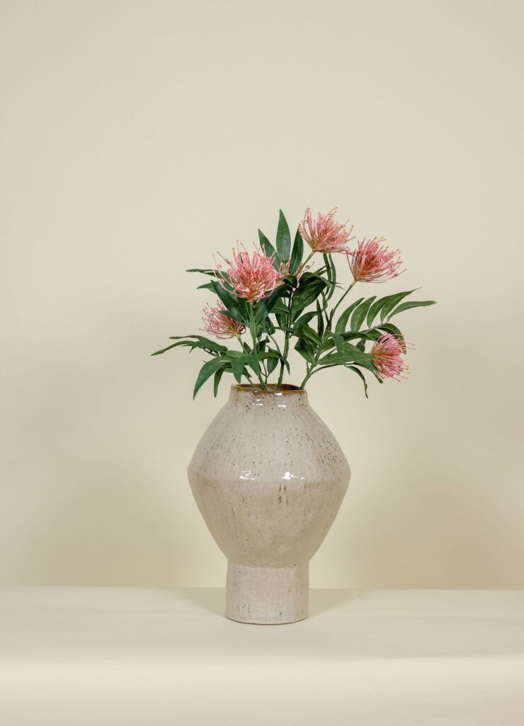 Zijden boeket Zilvereik roze