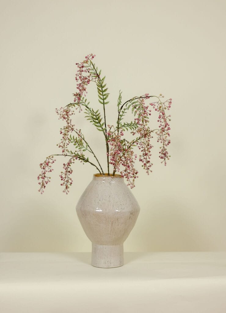 Zijden boeket Bessentak roze