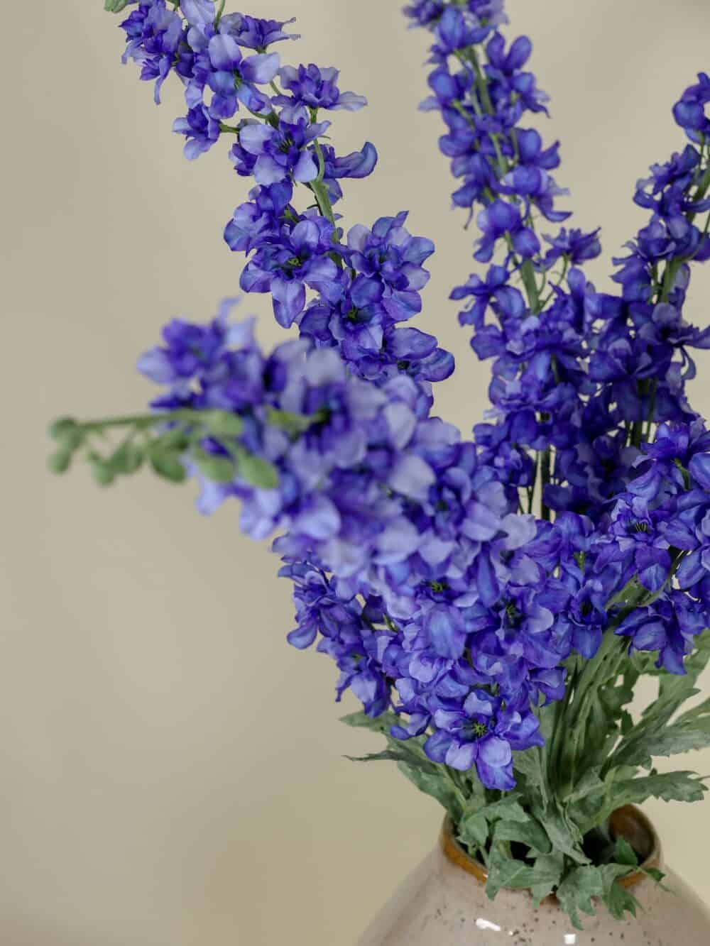 Zijden boeket Delphinium XL blauw