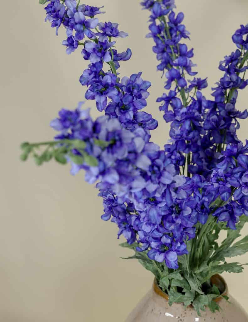 Zijden boeket Delphinium XL blauw