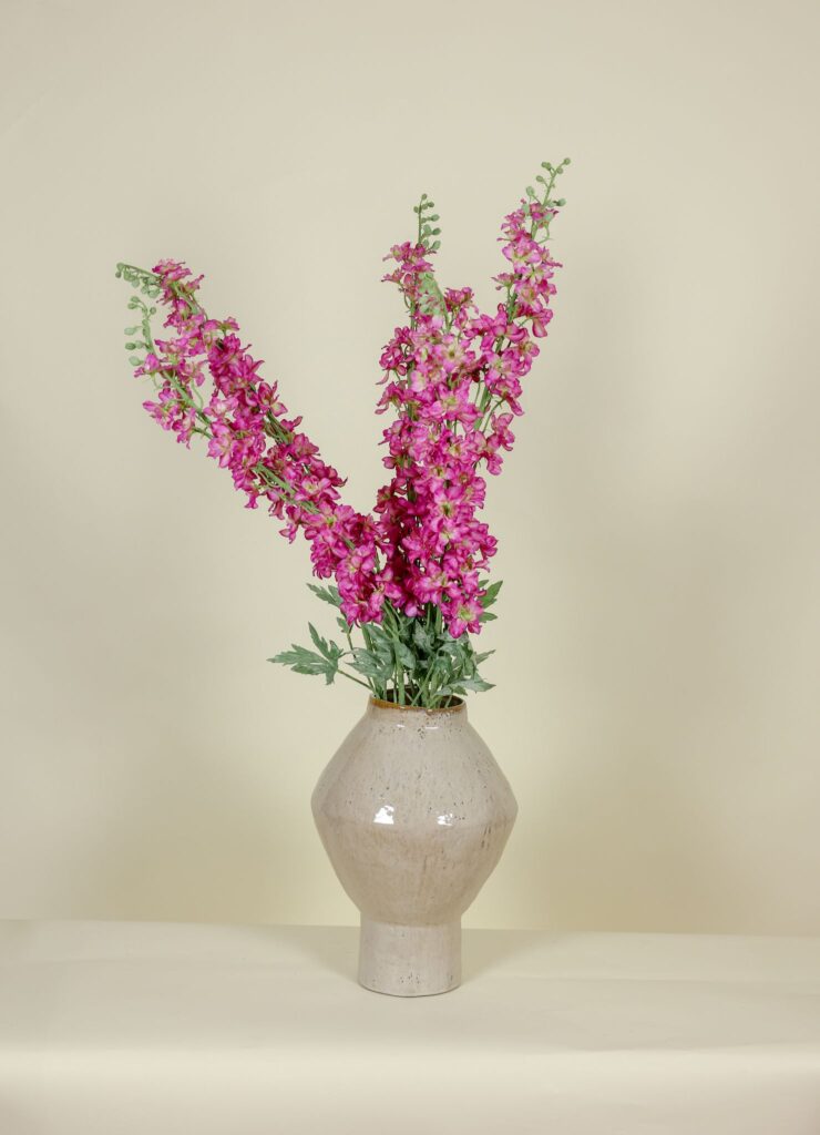 Zijden boeket delphinium xl roze