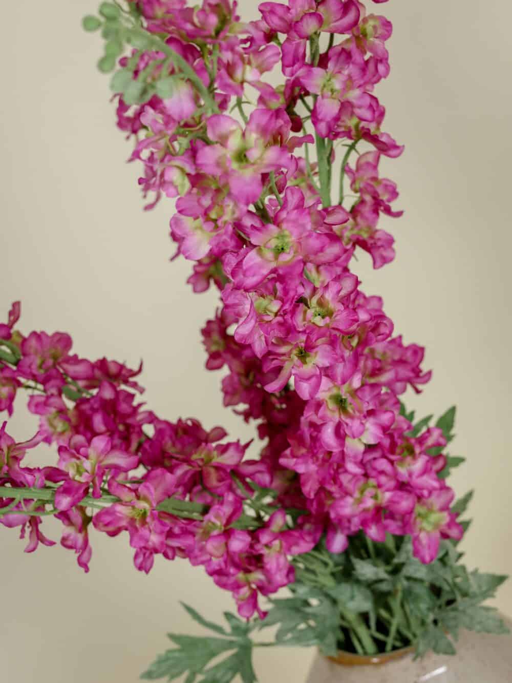 Zijden boeket delphinium xl roze