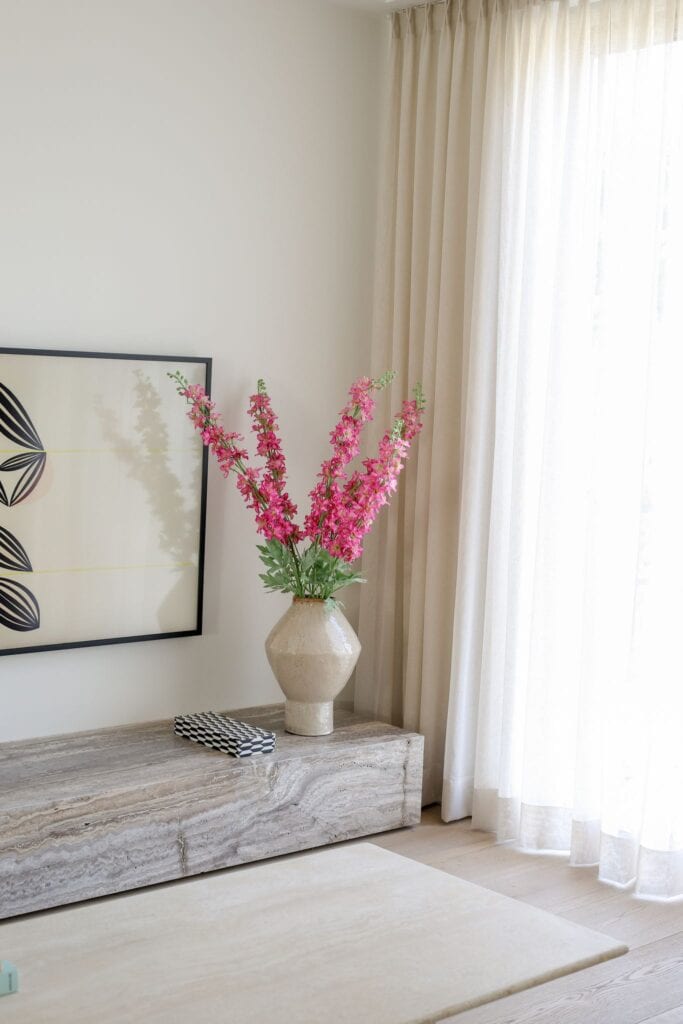 Zijden boeket delphinium xl roze