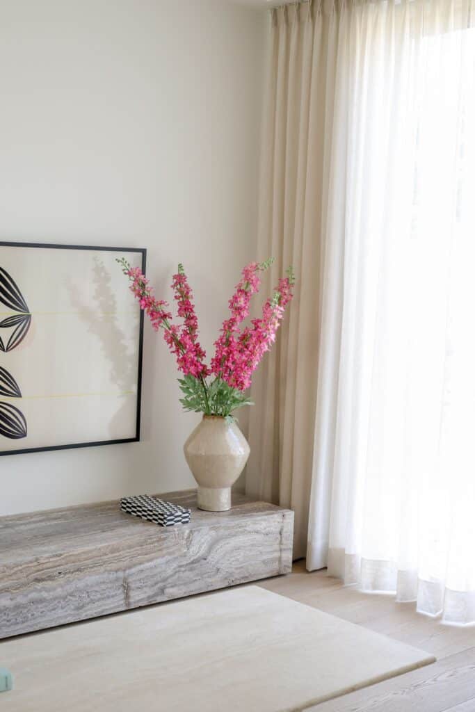 Zijden boeket delphinium xl roze