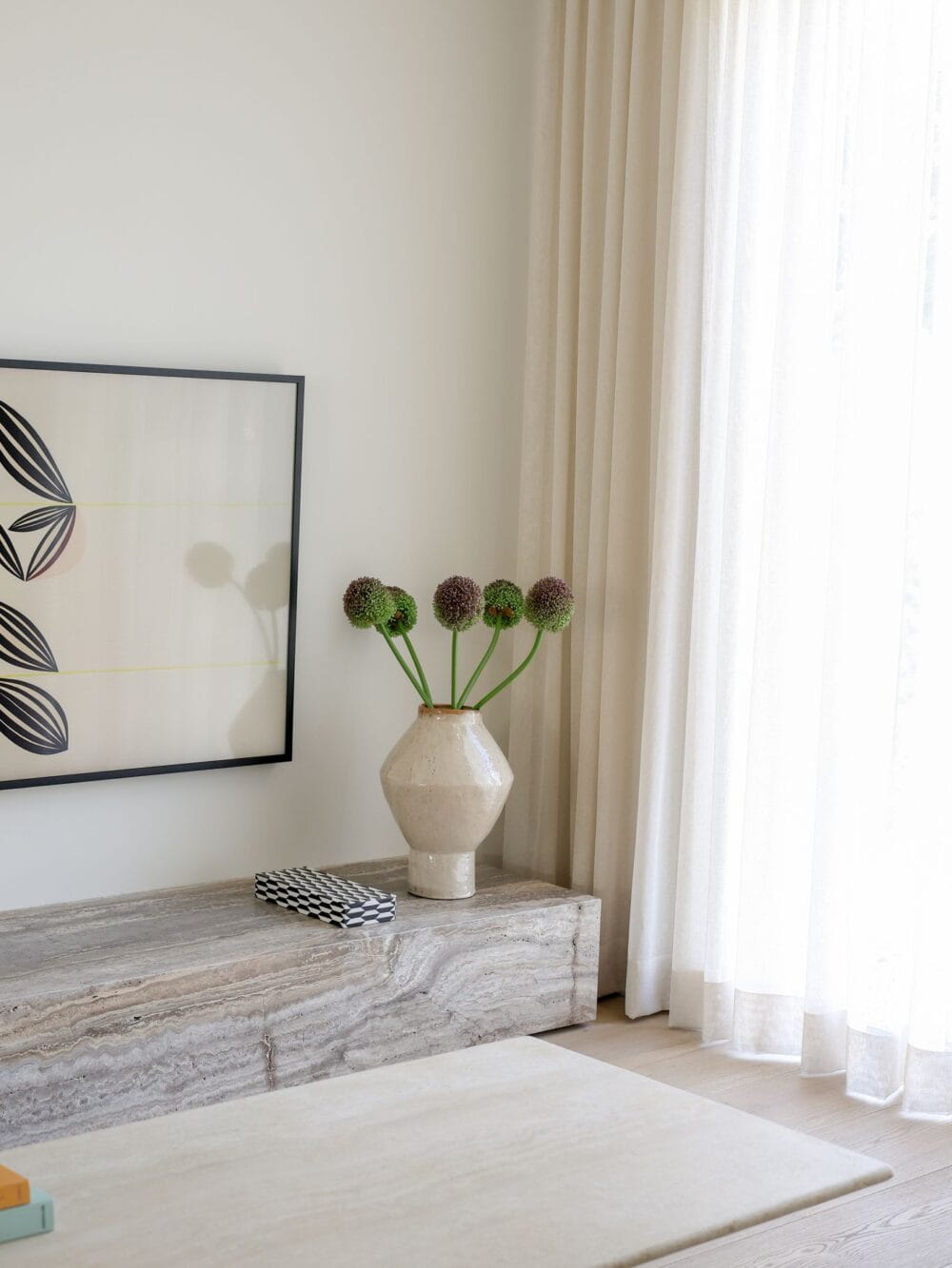 Zijden boeket Allium paars