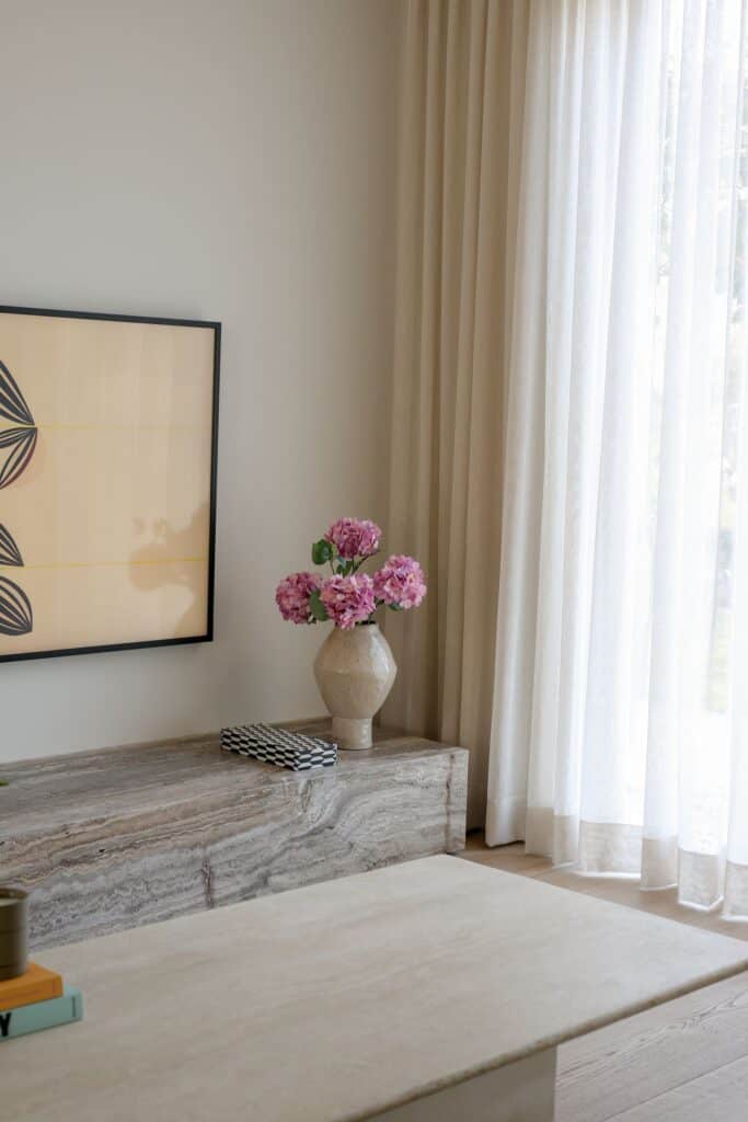 Zijden boeket Hortensia paars