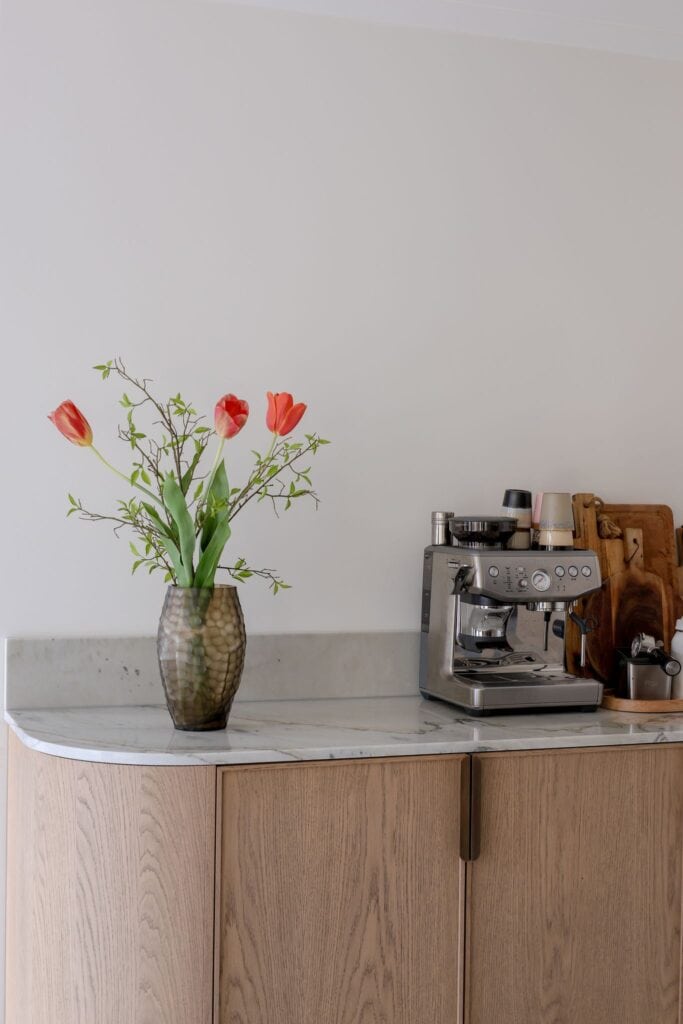 Kunst tulpenboeket oranje