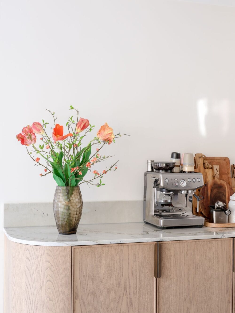 Kunst tulpenboeket oranje royaal