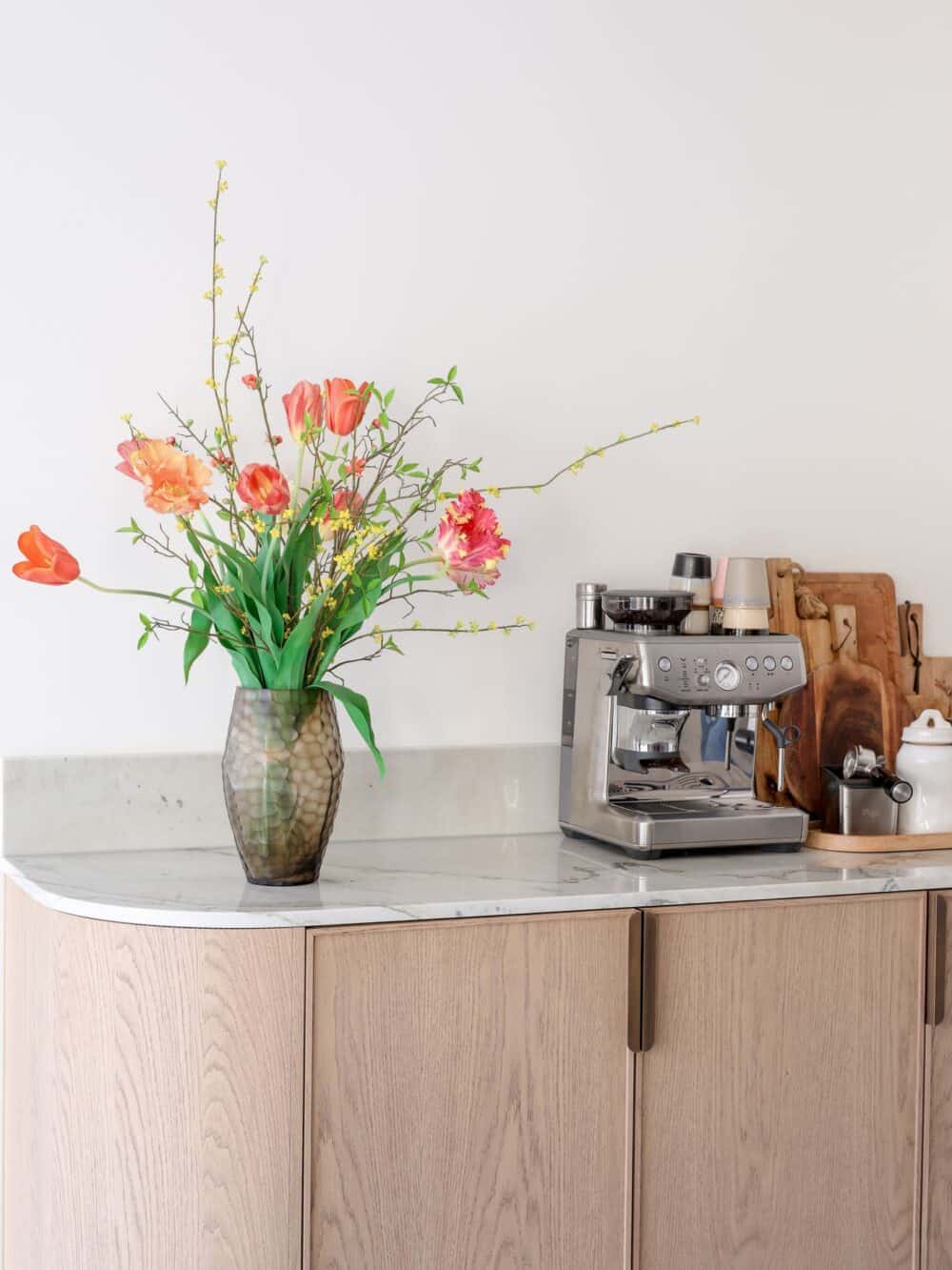 Kunsttulpenboeket oranje deluxe