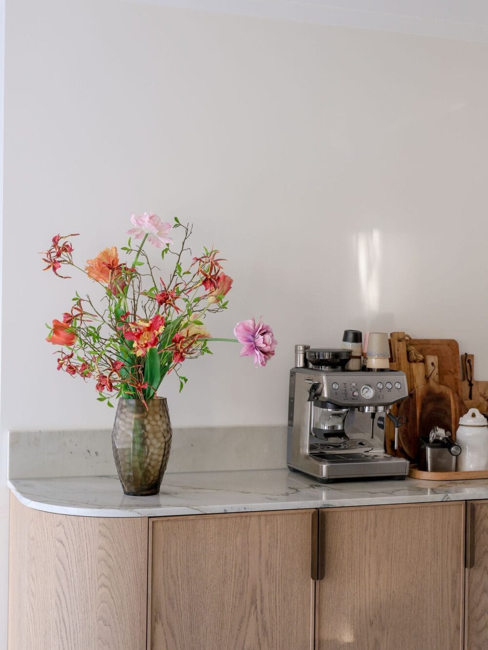 Kunst tulpenboeket violet deluxe