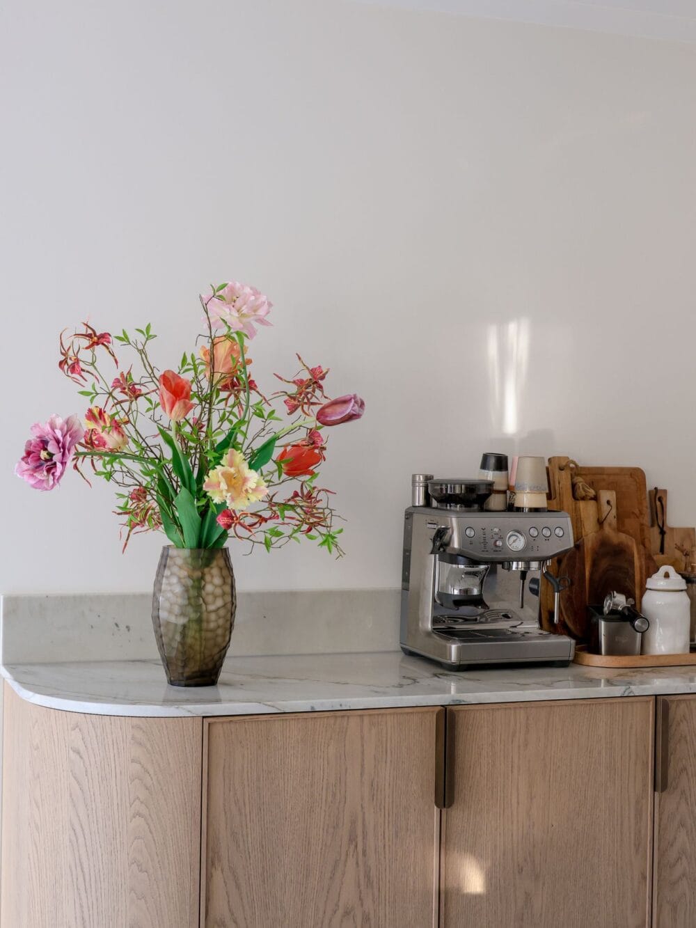 Kunst tulpenboeket violet deluxe