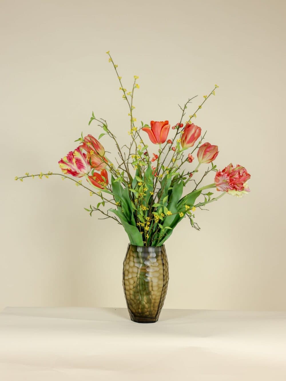 Kunsttulpenboeket oranje deluxe