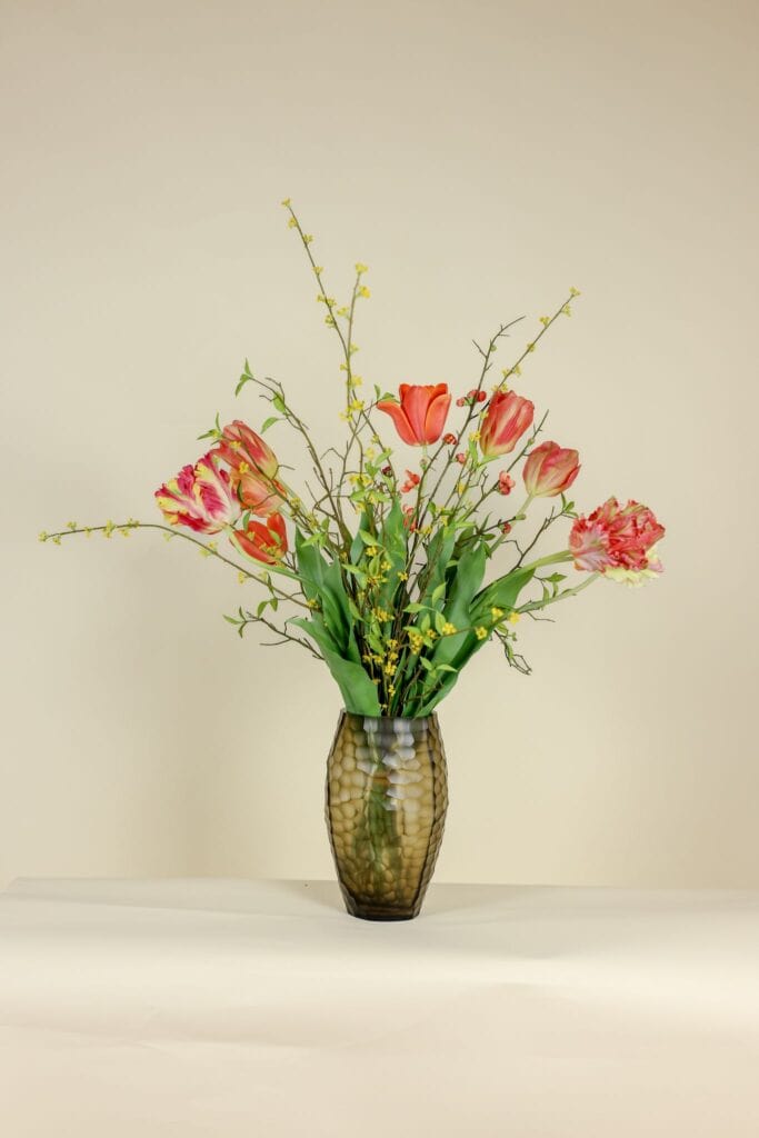 Kunsttulpenboeket oranje deluxe