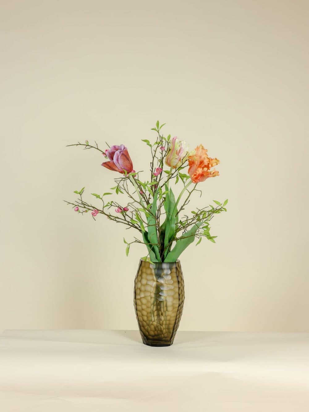 Kunst tulpenboeket Violet