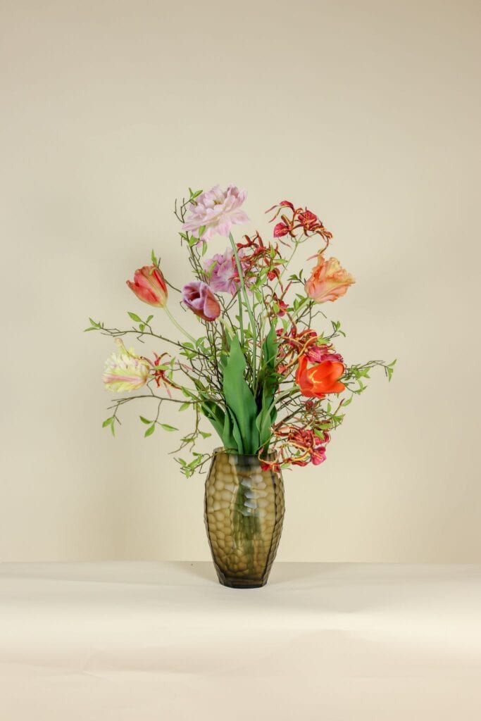 Kunst tulpenboeket violet deluxe