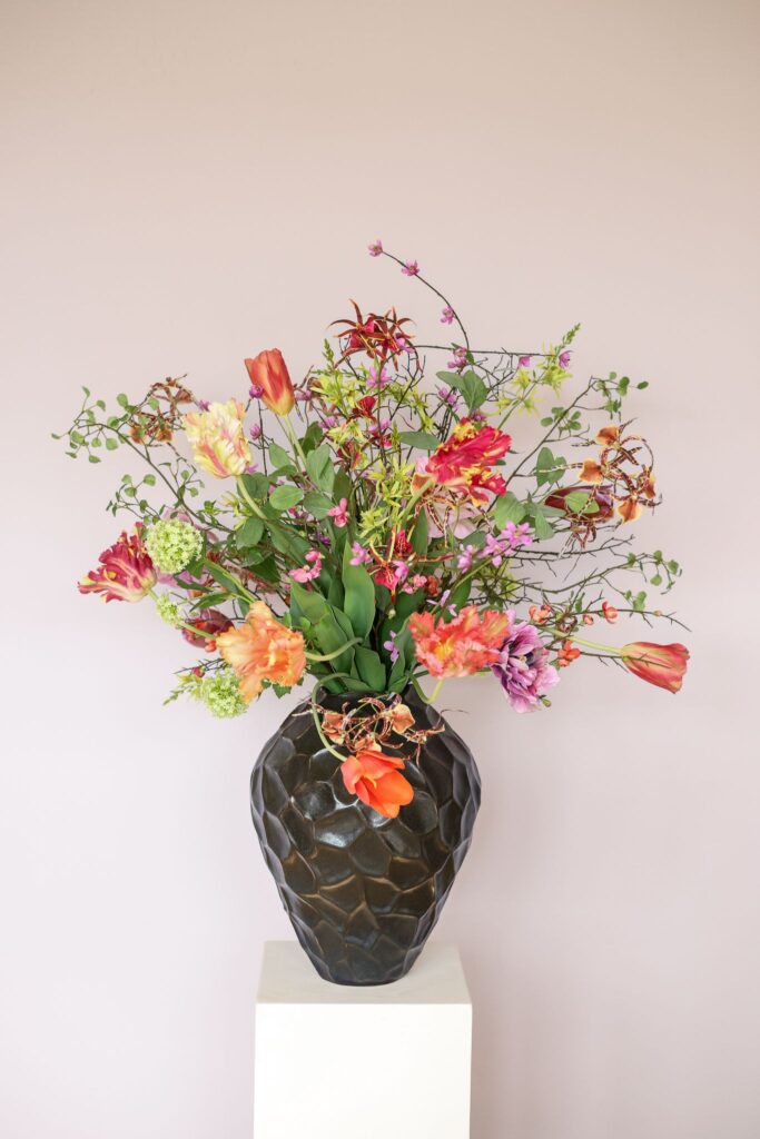 Zijden luxe kunstbloemen boeket Sophie Choise