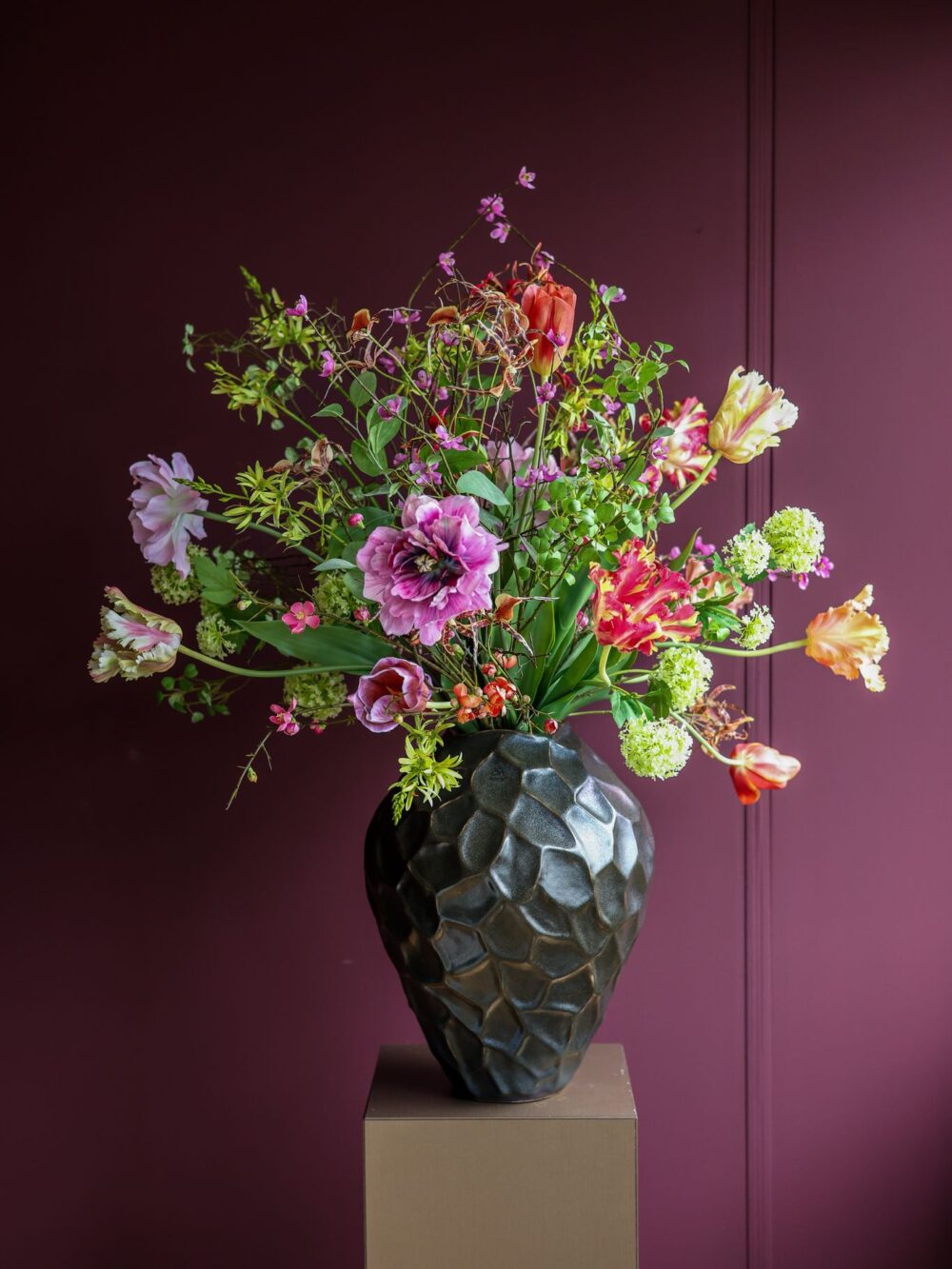 Zijden luxe kunstbloemen boeket Sophie Choise
