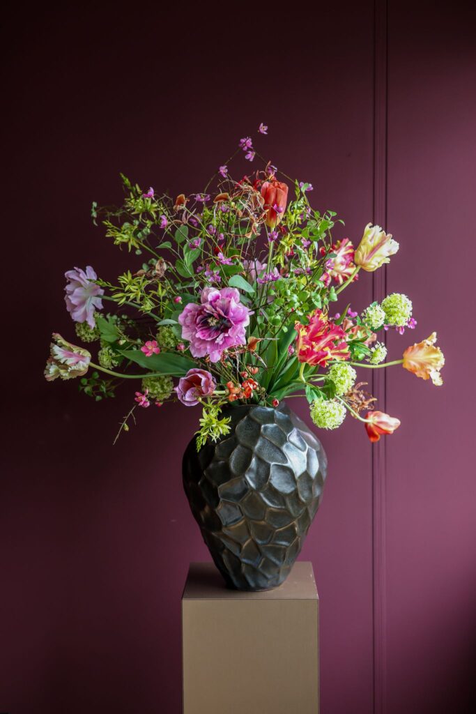 Zijden luxe kunstbloemen boeket Sophie Choise