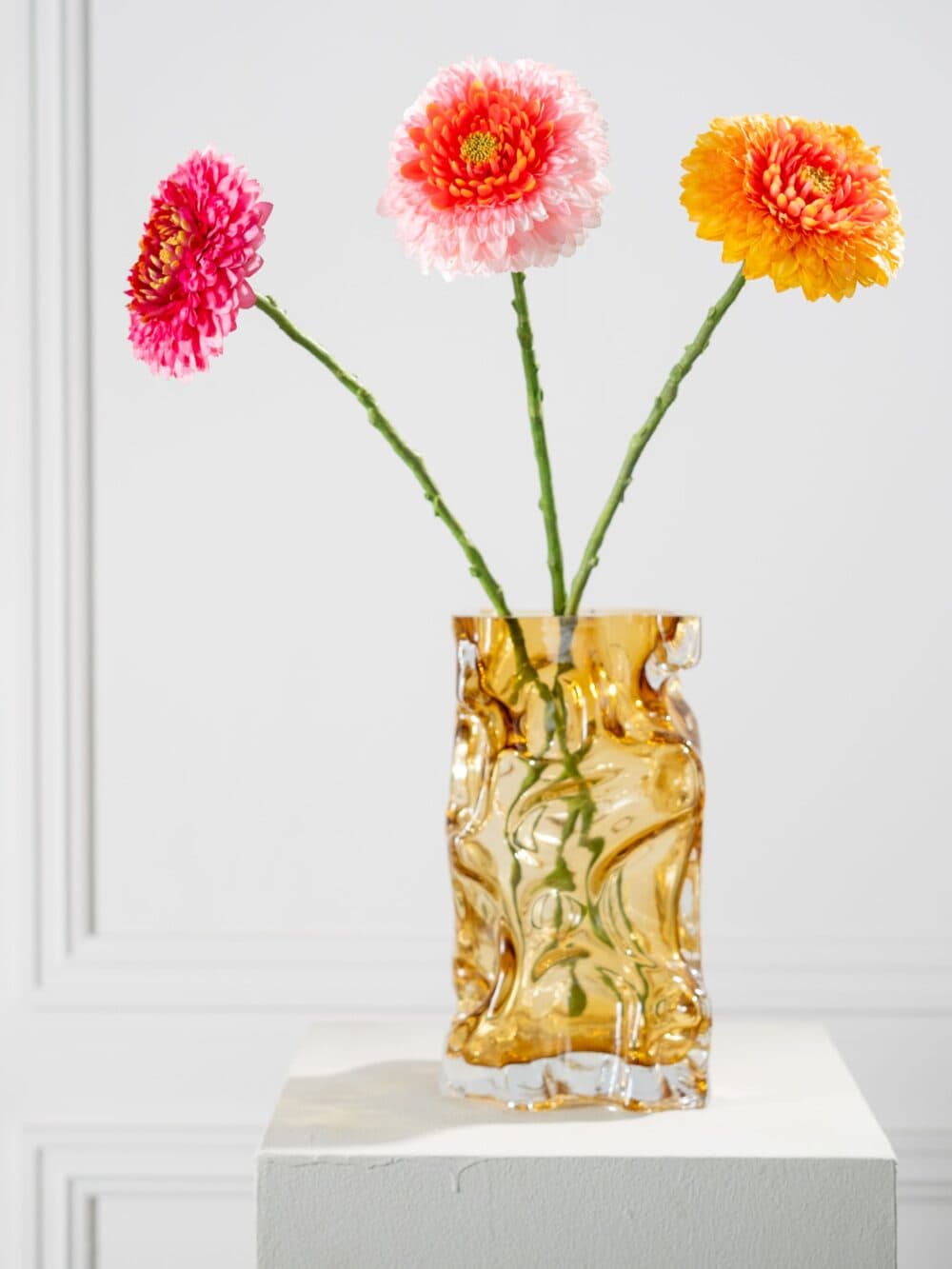 Gerbera steel oranje rt 60 cm