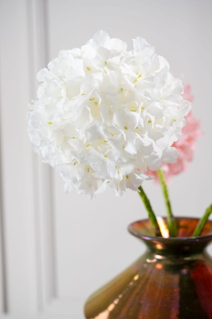 Hortensia steel wit 64 cm