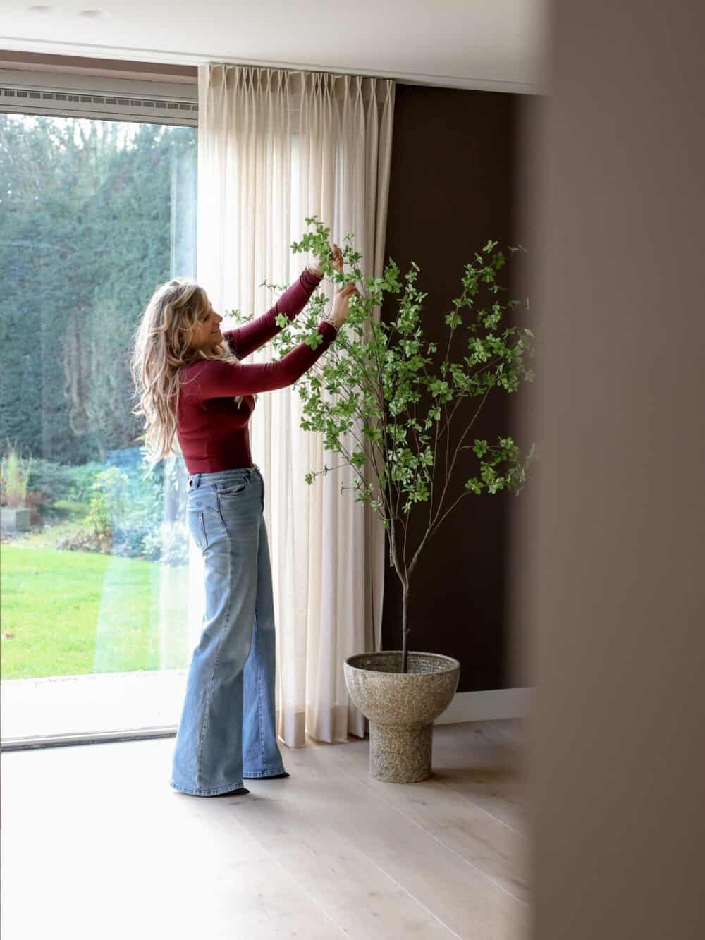 Kunstboom romantisch blad 190cm