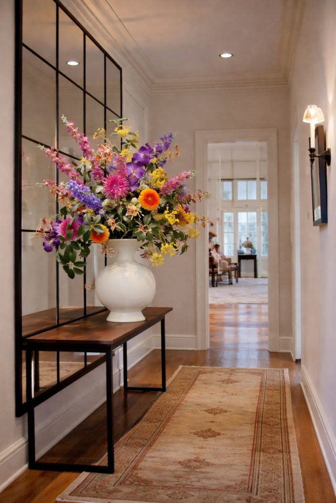 Groot Luxe Bloemstuk in Pot Off White Bont Bloemstuk