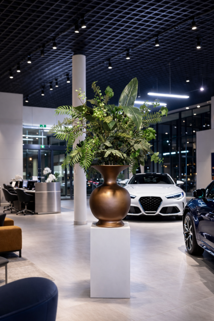 Groot Luxe Bloemstuk in Pot Brons Groen Bloemstuk