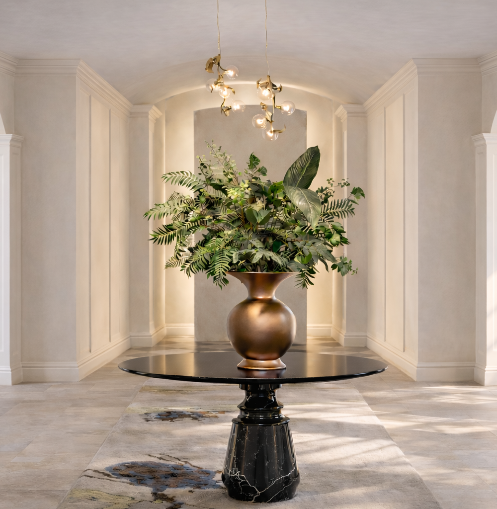 Groot Luxe Bloemstuk in Pot Brons Groen Bloemstuk