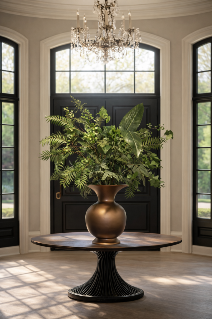 Groot Luxe Bloemstuk in Pot Brons Groen Bloemstuk