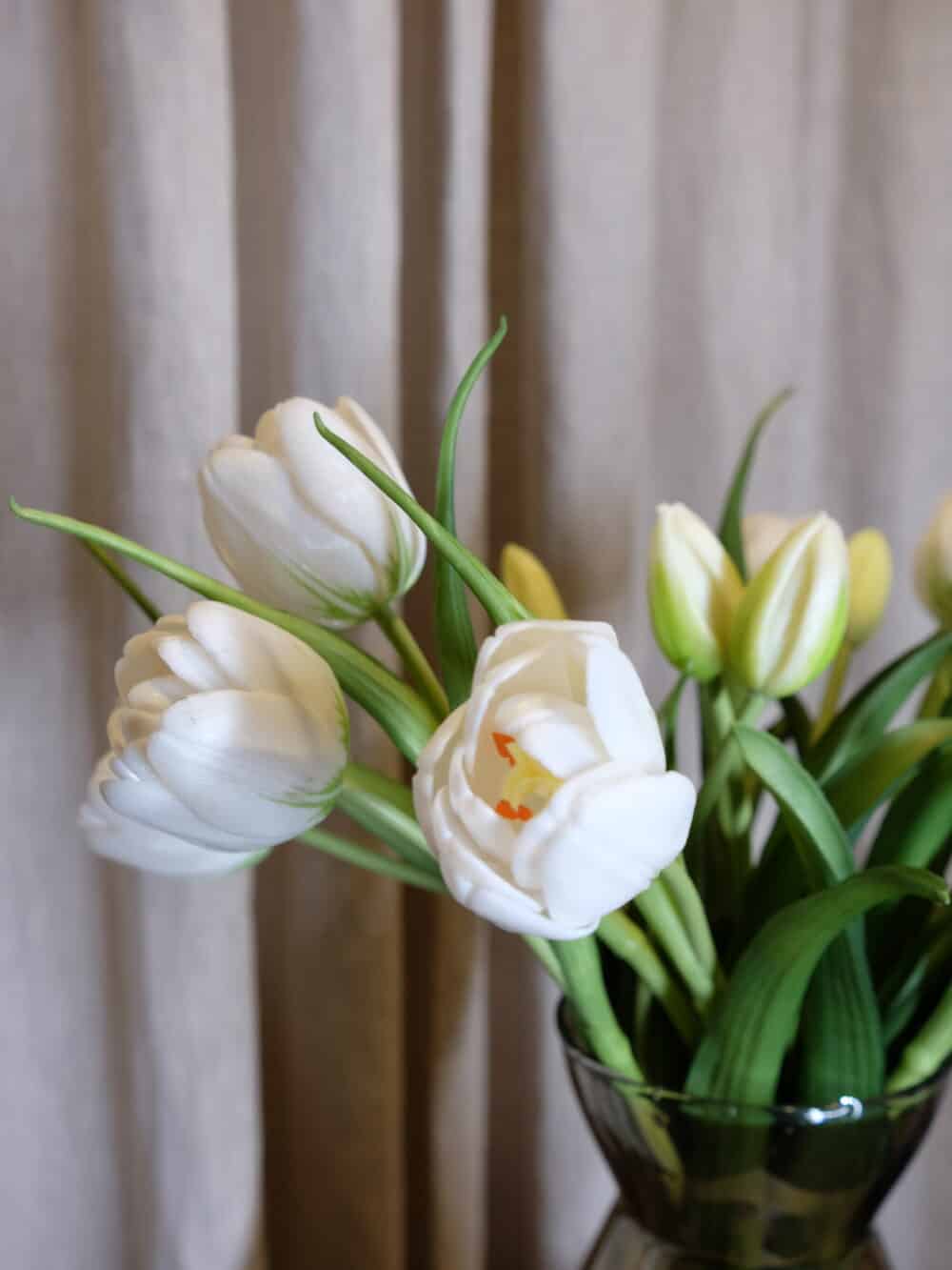 Kunsttulpenboeket wit