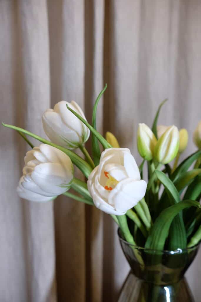 Kunsttulpenboeket wit