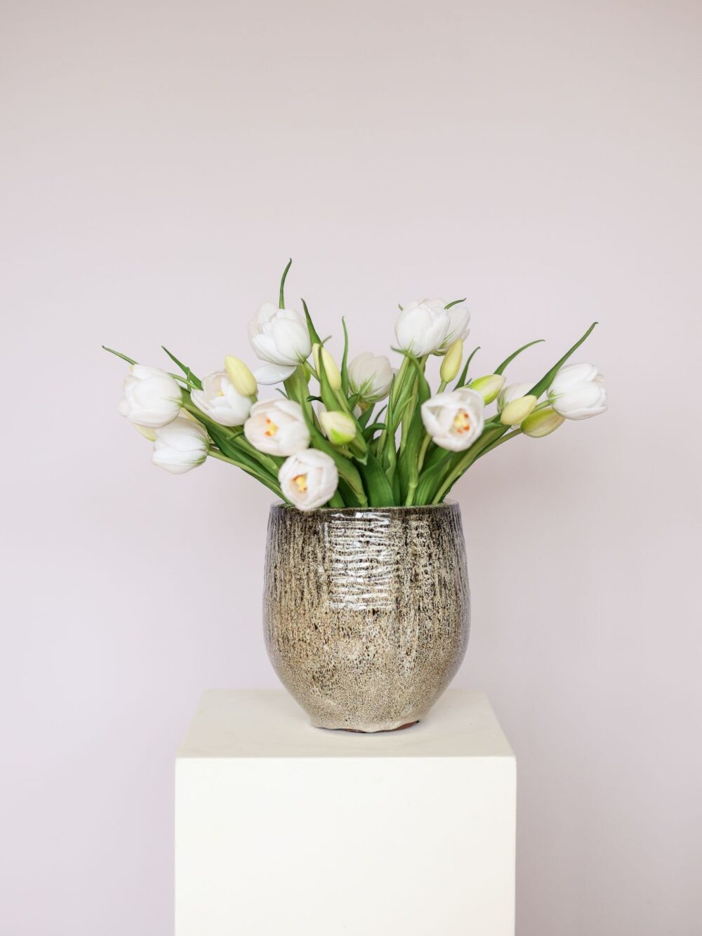 Kunsttulpenboeket wit 30 tulpen