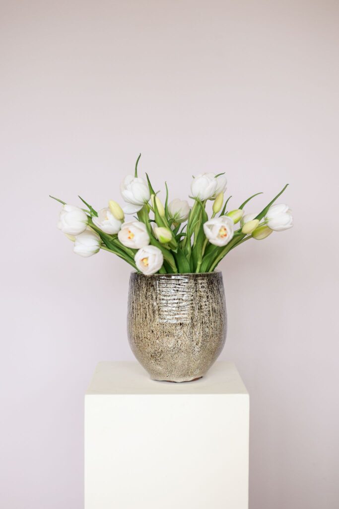 Kunsttulpenboeket wit 30 tulpen