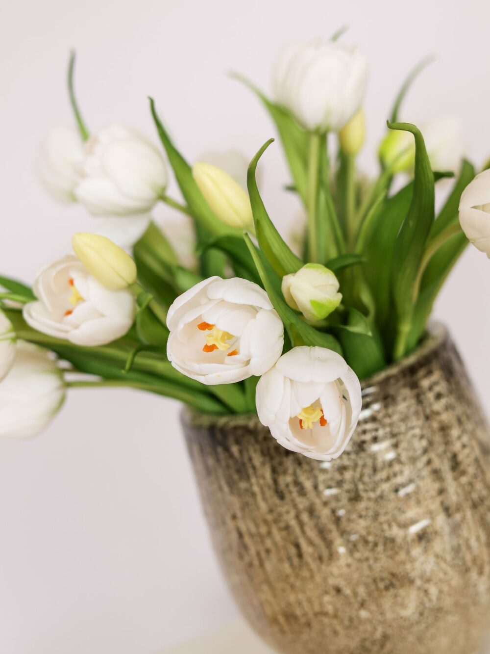 Kunsttulpenboeket wit 30 tulpen