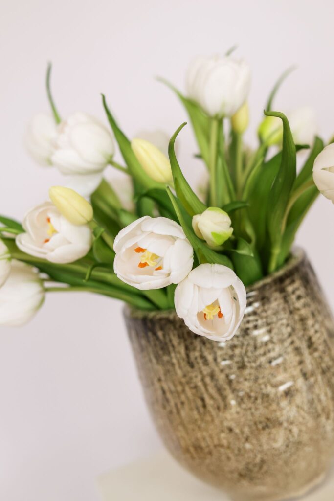 Kunsttulpenboeket wit 30 tulpen