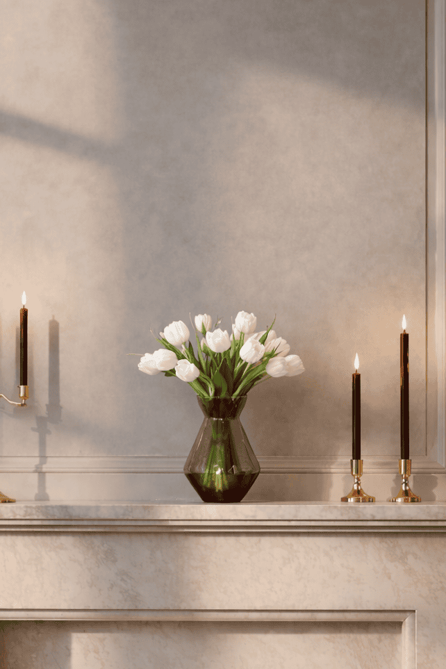 Kunsttulpenboeket wit